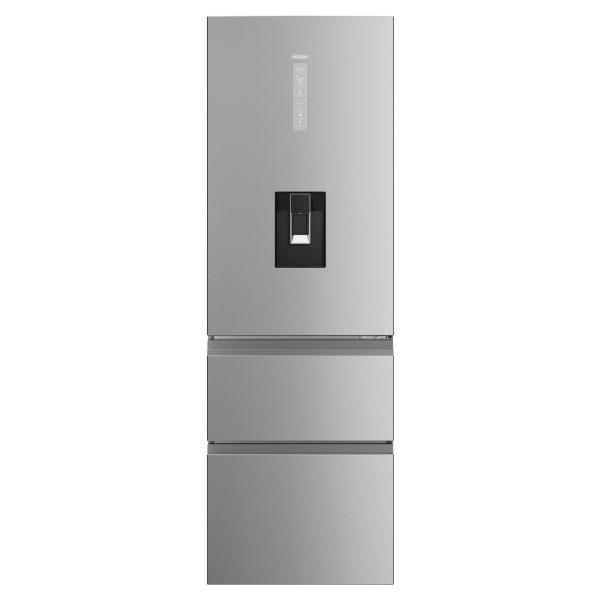 Haier HTW5618DWMG 600mm Total No Frost Fridge Freezer - Stainless Steel